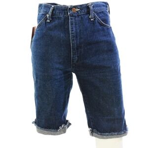 70s Vintage Maverick Cutoff Dark Wash Denim Shorts Womens M High Waist Western